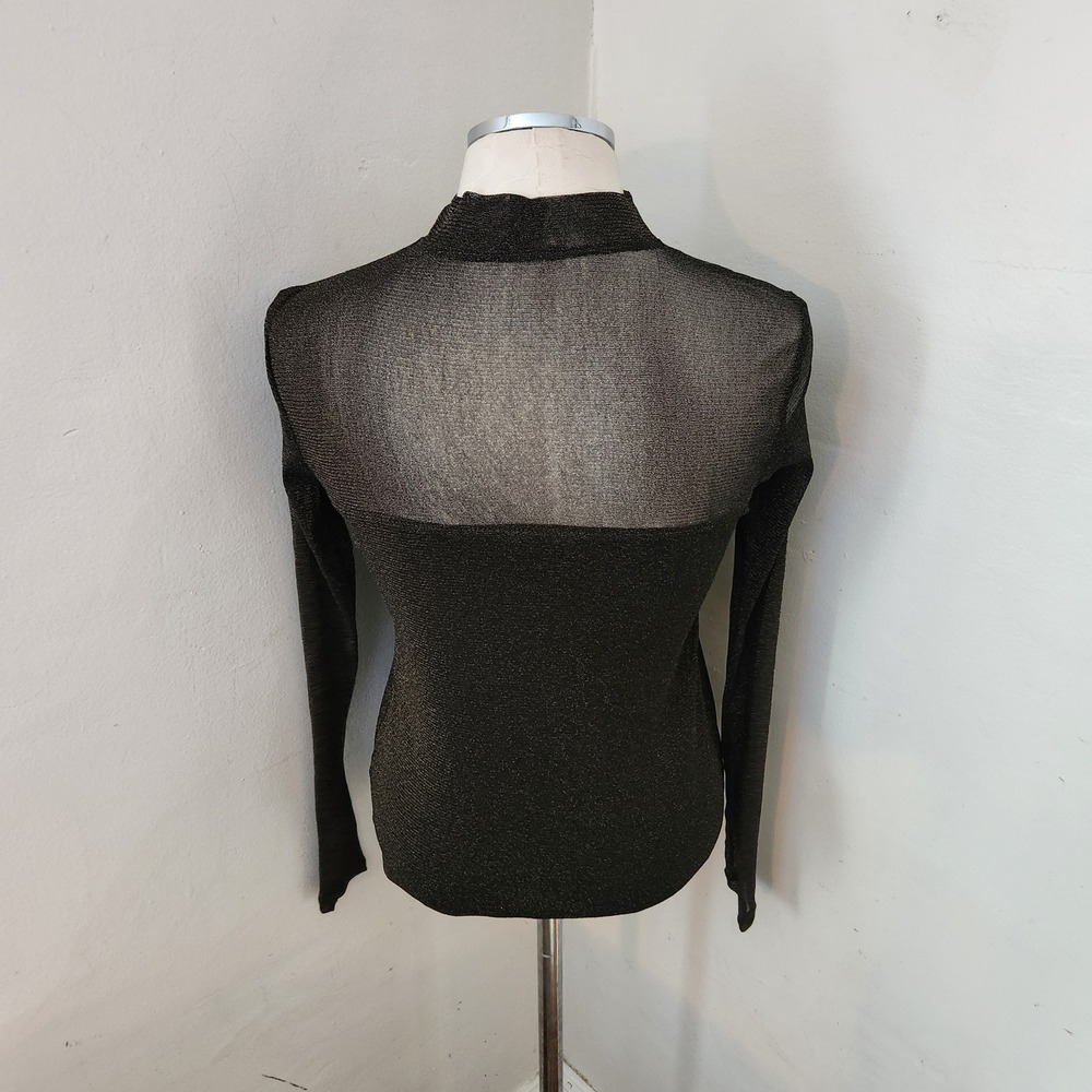Banana Republic Lurex Mesh Top Women's Size Small - Picture 2 of 5